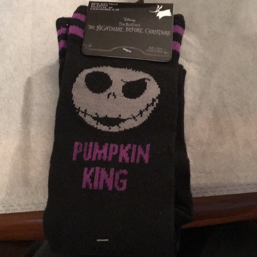 NWT Disney, The Nightmare before Christmas, Pumpkin King, knee socks